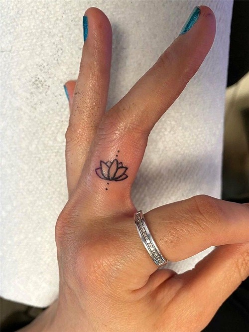 Inspiring Small Lotus Tattoo 4