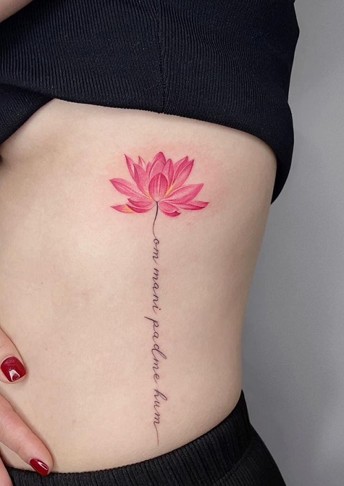Small Lotus Tattoo Ideas for Women 2