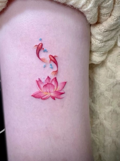 Small Lotus Tattoo Ideas for Women 3