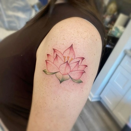 Beautiful Small Lotus Tattoo1