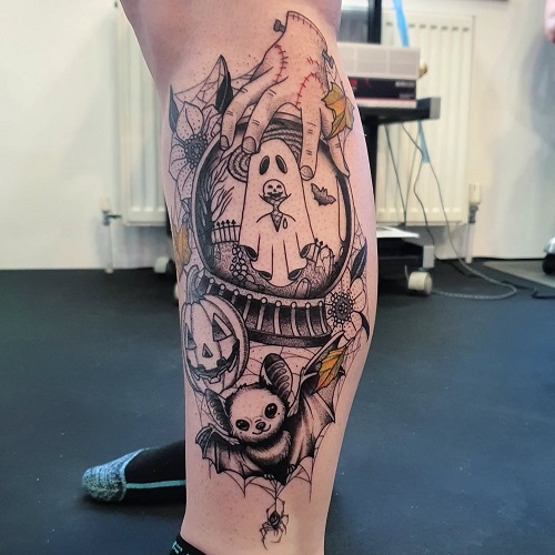 Small Spooky Halloween Inks tattoo