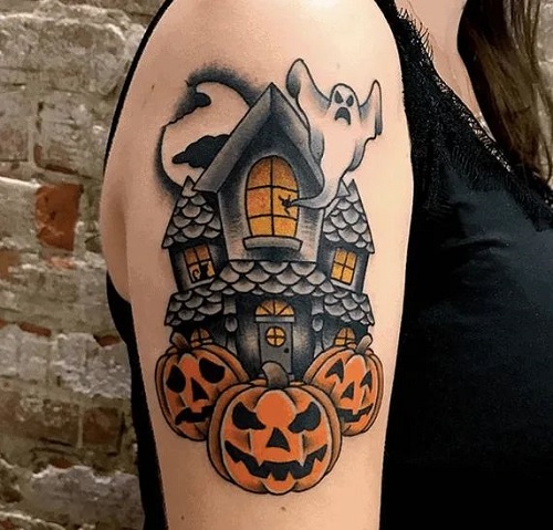 Spooky Halloween tattoo 1