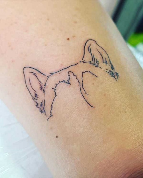 Pet lover Dog Ear Tattoo Ideas