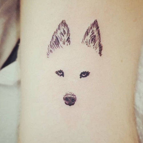 Pet lover Dog Ear Tattoo Ideas 2