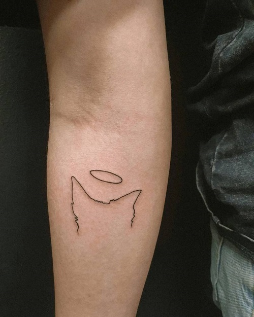 Pet lover Dog Ear Tattoo Ideas 5