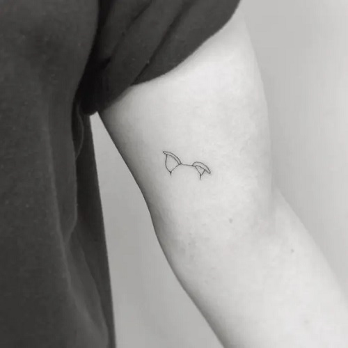 small Dog Ear Tattoo