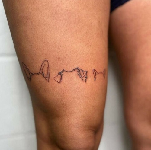 small Dog Ear Tattoo 3