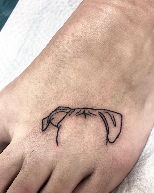 Dog Ear Tattoo Ideas 3
