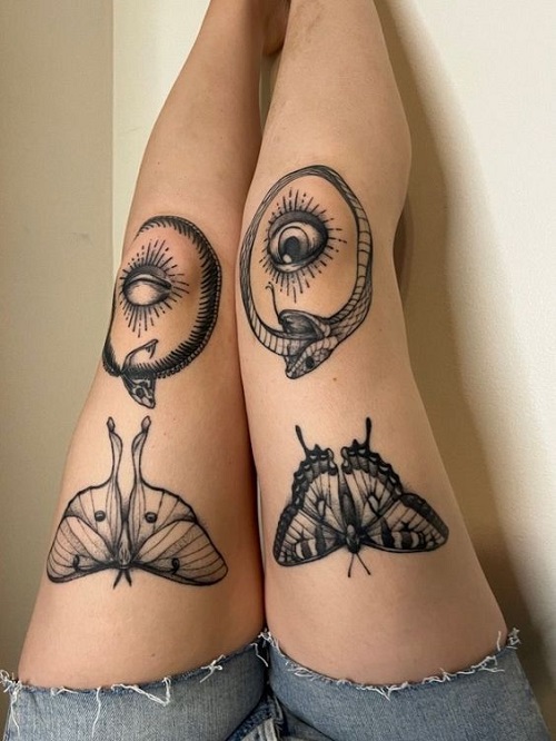 Knee Tattoo for men