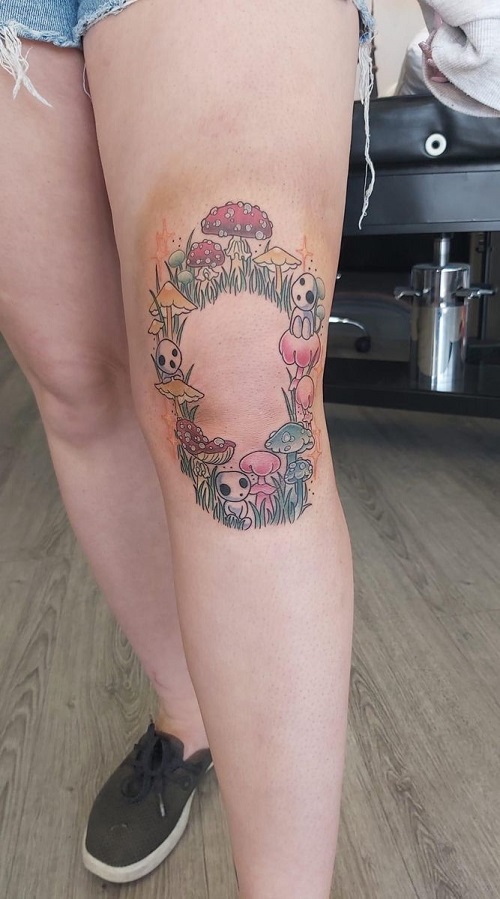 Knee Framing Tattoo Ideas 3
