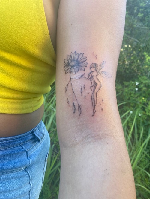 women Small Angel Tattoo 4