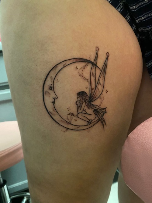 women Small Angel Tattoo 5