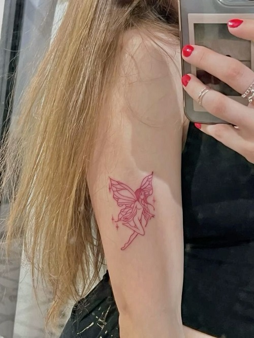 women Small Angel Tattoo 6