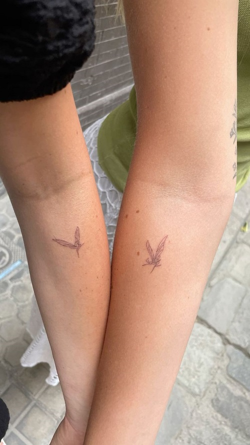 Unique men Small Angel Tattoo