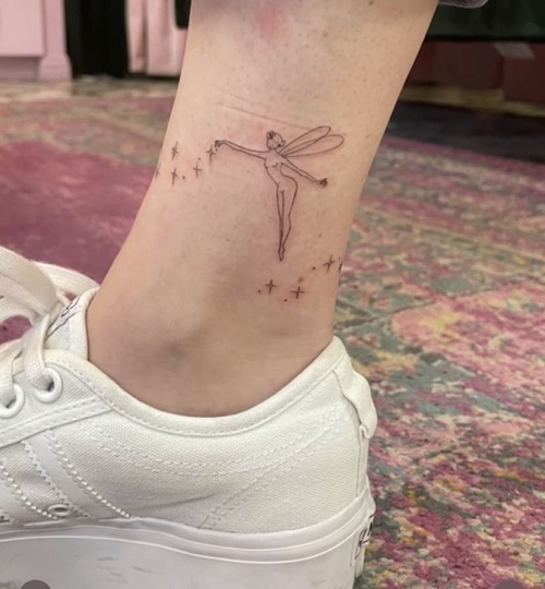 Unique men Small Angel Tattoo 3