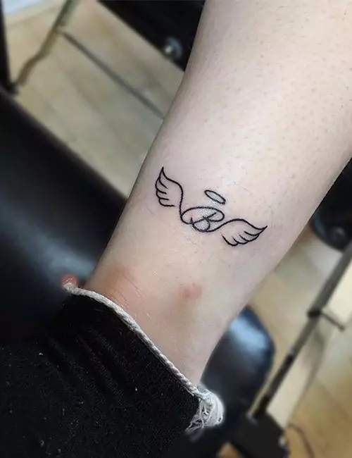 Unique men Small Angel Tattoo 4