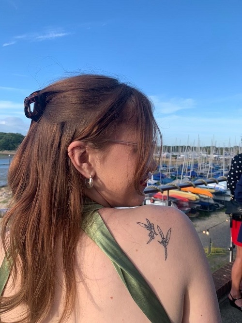 women Small Angel Tattoo 2