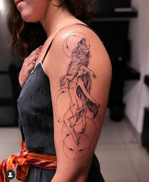 Wolf Tattoos for men 5