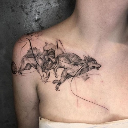Wolf Tattoos for Women 3