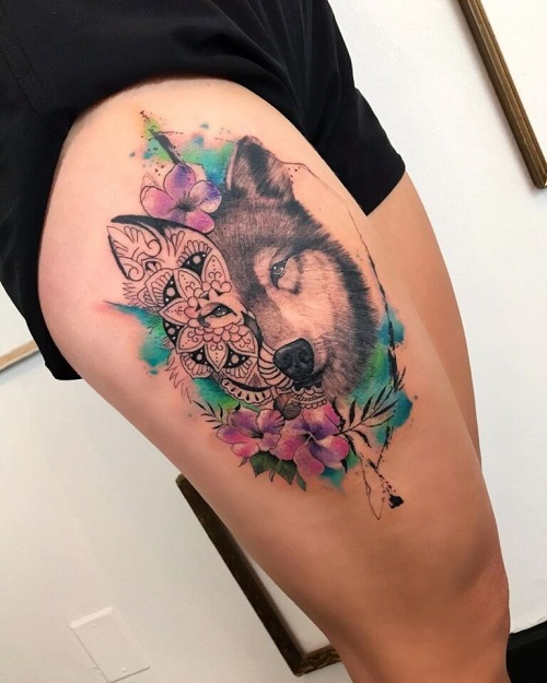 Wolf Tattoos for Women 4