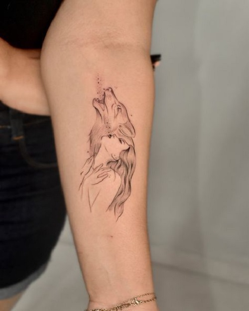 Wolf Tattoos for men 4