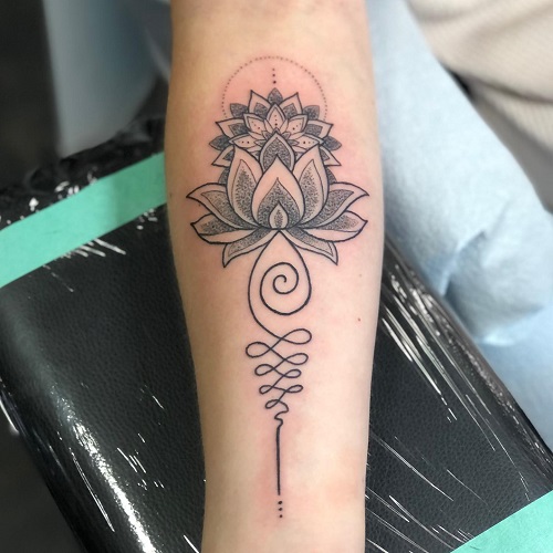 Latest Unalome Lotus Tattoo 4