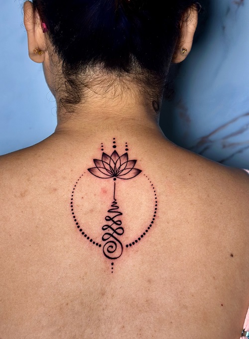 Latest Unalome Lotus Tattoo 6