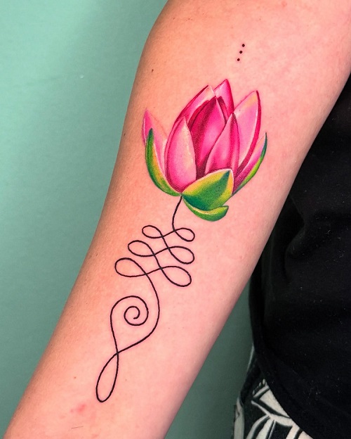 Latest Unalome Lotus Tattoo 5