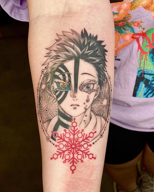 chinese Akaza Tattoo  4