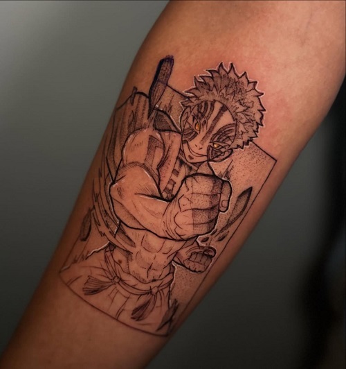 Akaza Tattoo Idea 2