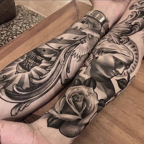 Black & Grey Realism Tattoo 1