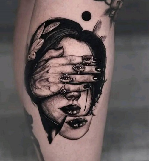 beautiful Black & Grey Realism Tattoo 1