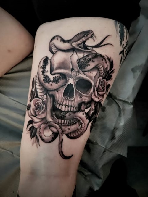 beautiful Black & Grey Realism Tattoo 4