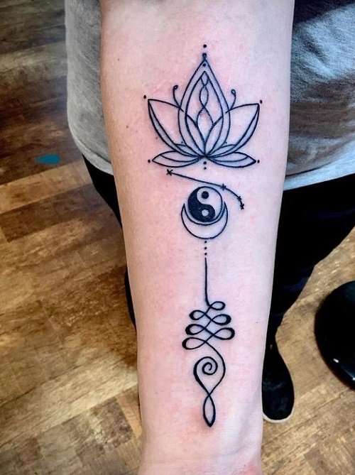 Latest Unalome Lotus Tattoo 2