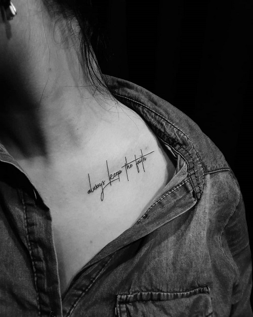 Collarbone Tattoos 5