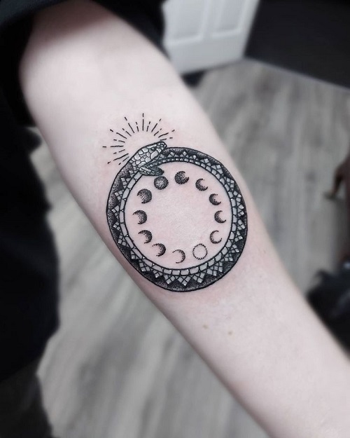 Beautiful Ouroboros Tattoo 3