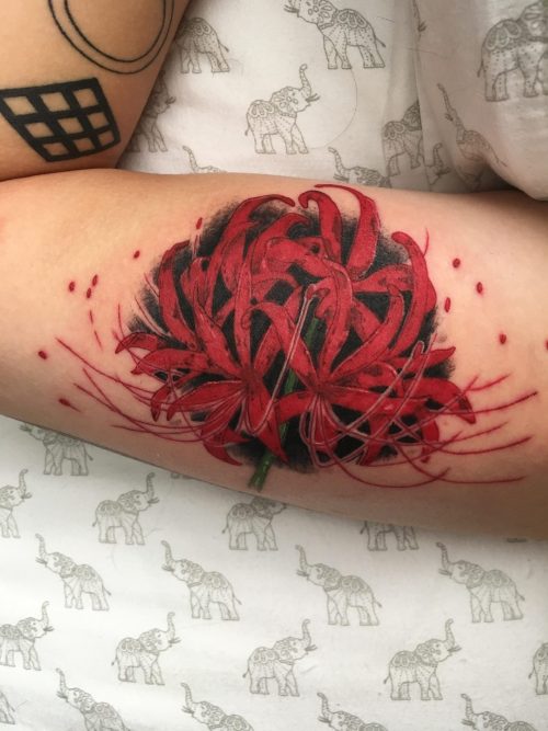 Spider Lily Flower Tattoo2@