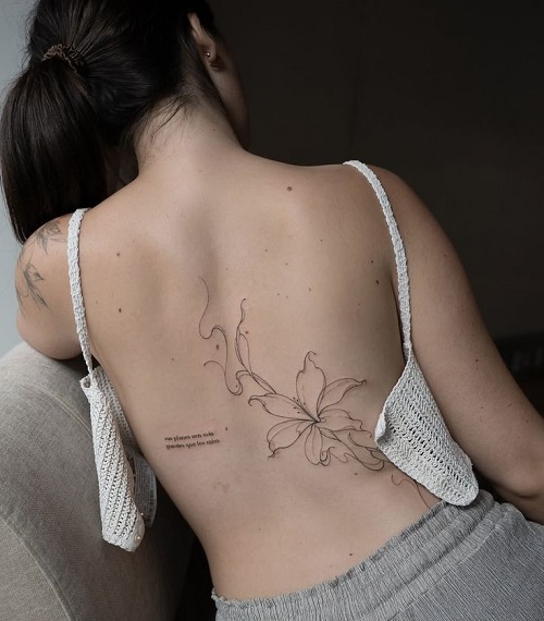 beautiful fine line tattoo 2