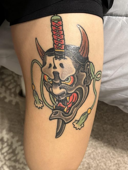 Oni Mask Tattoo11