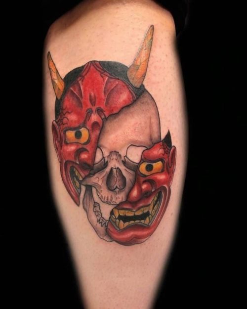 Oni Mask Tattoo16