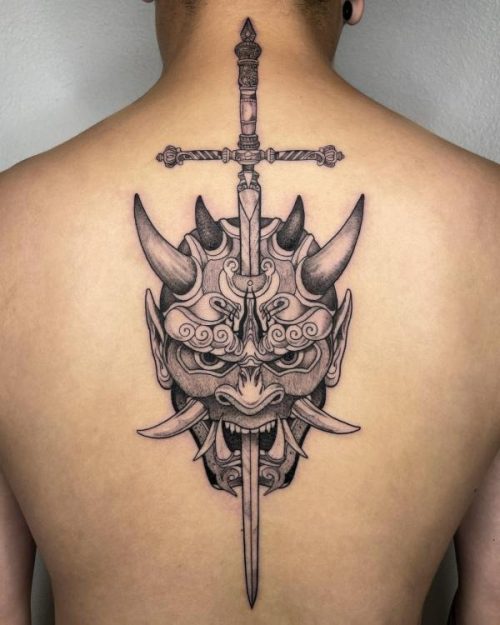 Oni Mask Tattoo18