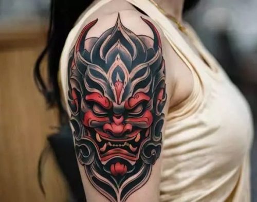 Oni Mask Tattoo21