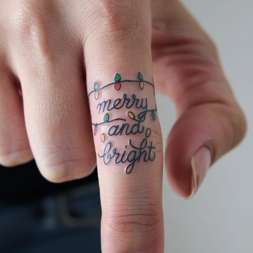 Minimal Christmas tattoo 14