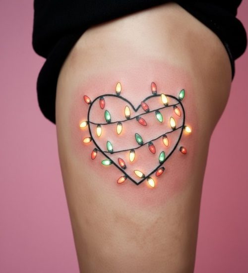 Minimal Christmas tattoo 2