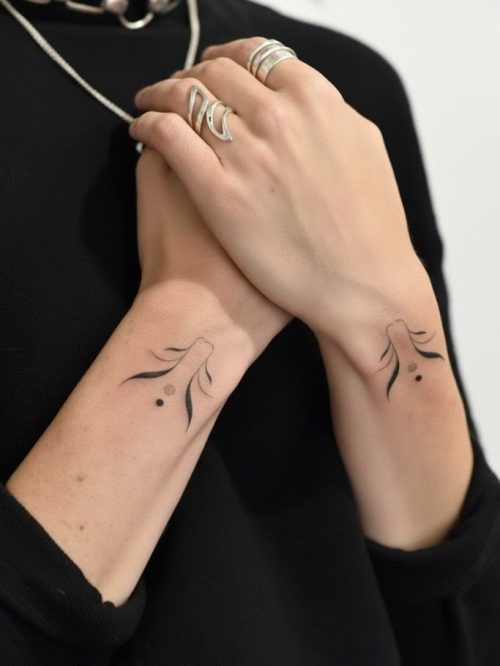 Minimal Christmas tattoo 3