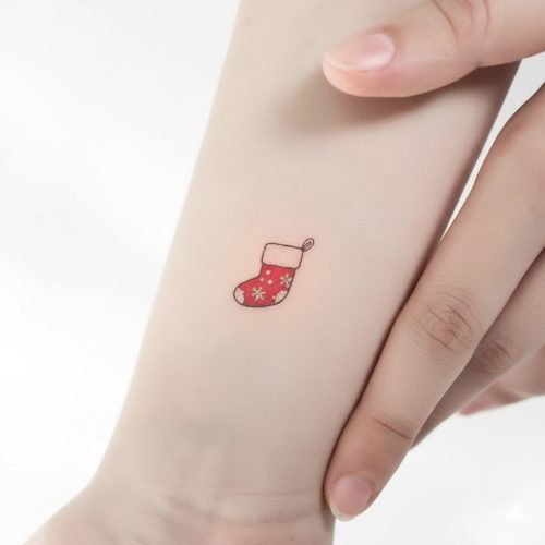 Minimal Christmas tattoo 5