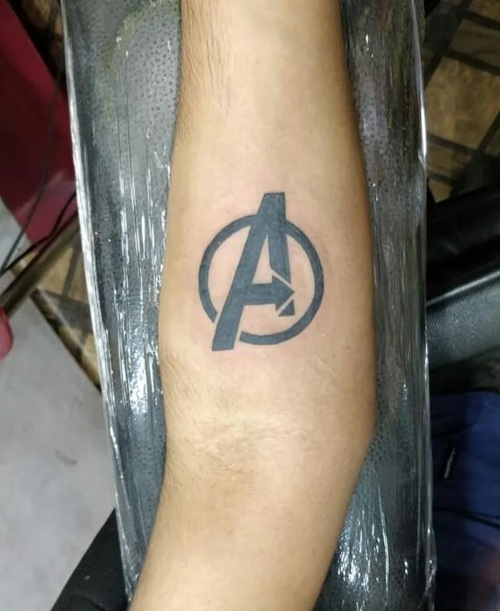 Avengers symbol tattoo