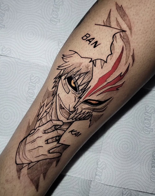 Black Blade Anime Tattoo