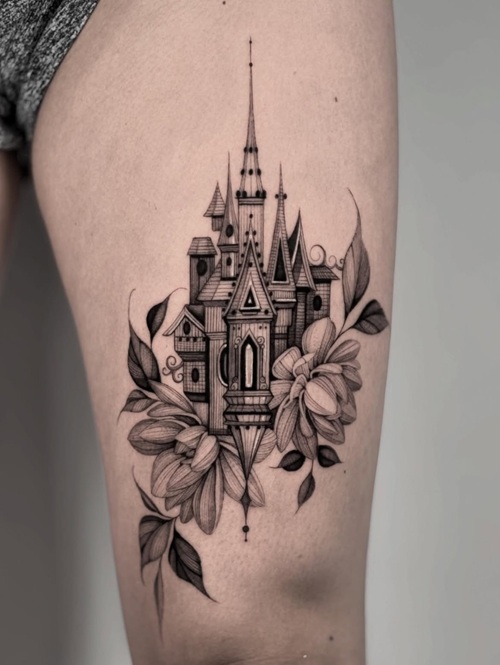 Castle Tattoo Design
