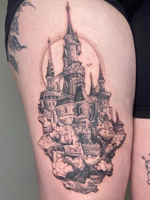 Castle Tattoo Design